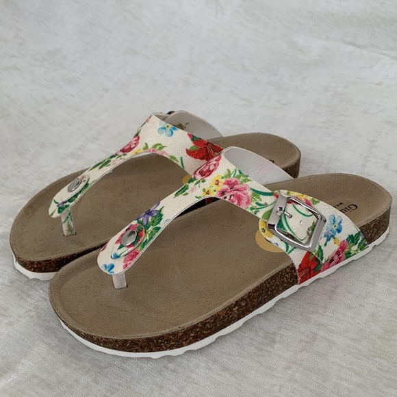 Giulia Palai Floral Glitter Sparkly Thong Sandals - Picture 3 of 10